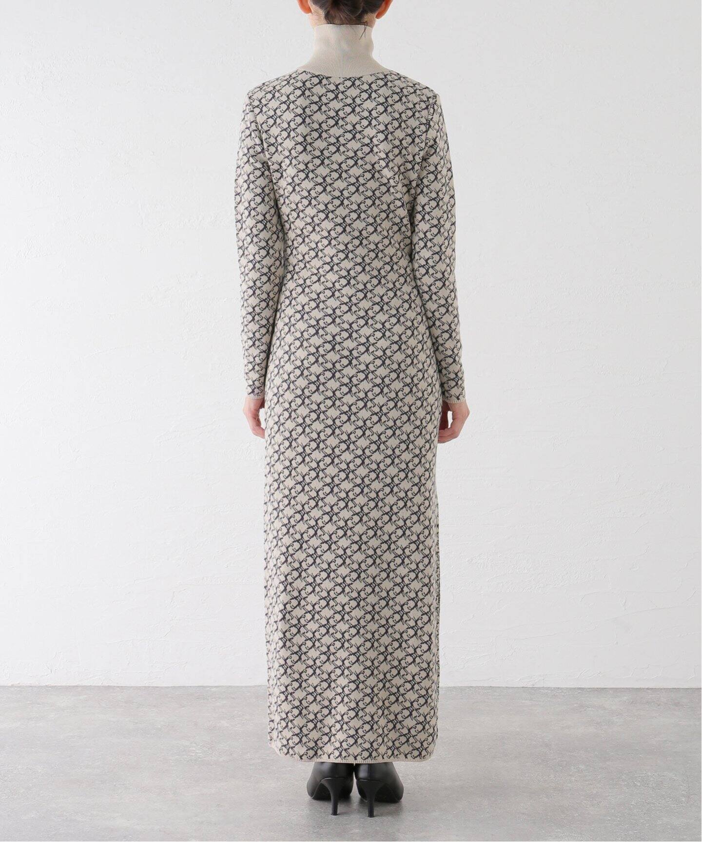 Create Clair / クリエイト クレイル】Long slit knit dress 