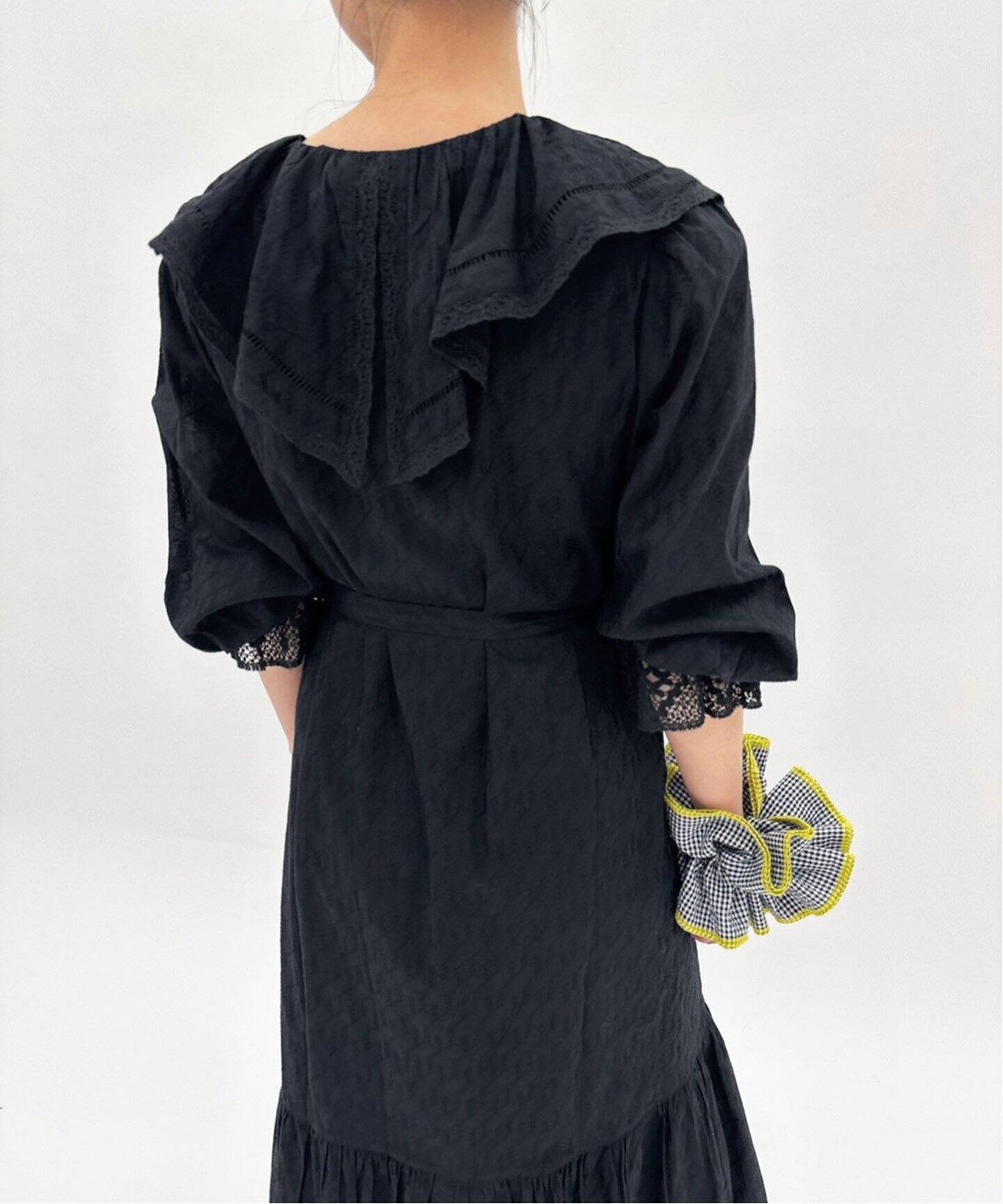 ne Quittez pas / ヌキテパ】COTTON DOBBY FRILL COLLAR（ワンピース 