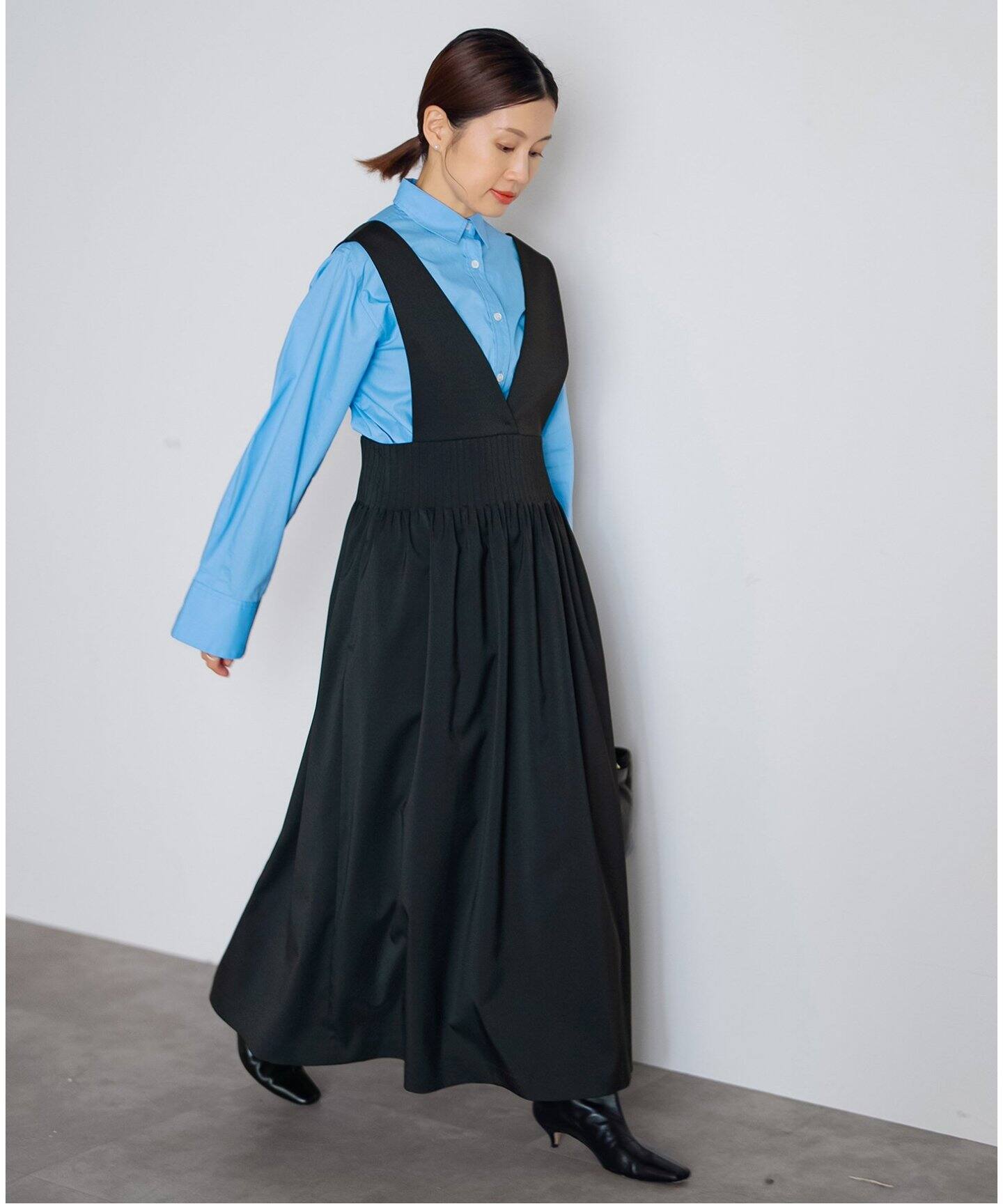 タックフレアージャンパースカート（ワンピース）｜IENA（イエナ）の  