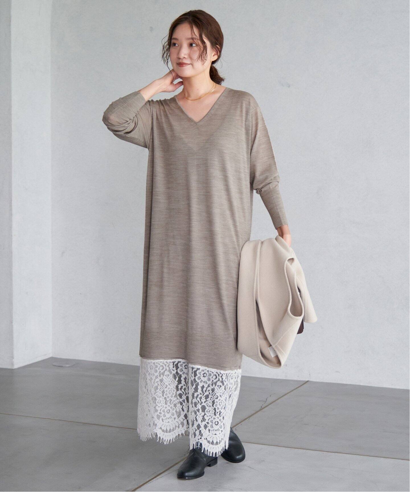 レースコンビニットセットワンピース（ワンピース）｜IENA（イエナ）の  