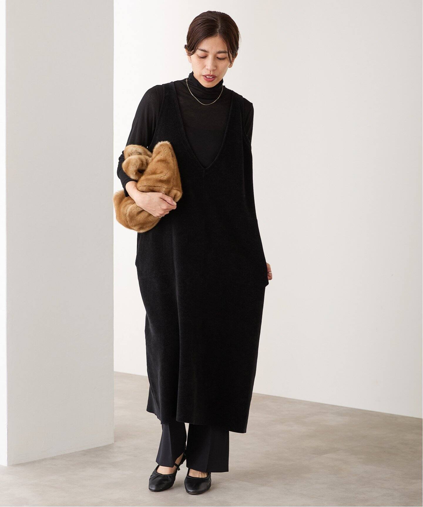 ベロアニットIラインワンピース（ワンピース）｜IENA（イエナ）の通販  