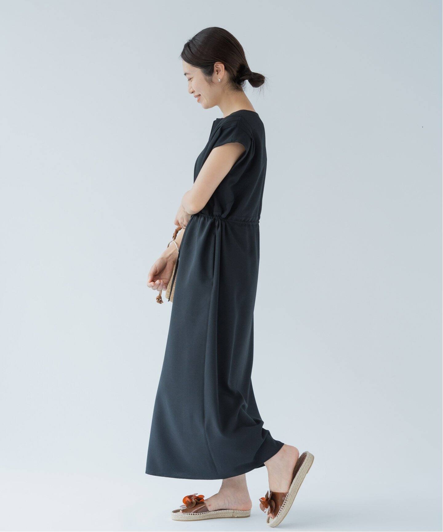 リネンライクフレンチスリーブワンピース（ワンピース）｜IENA（イエナ  