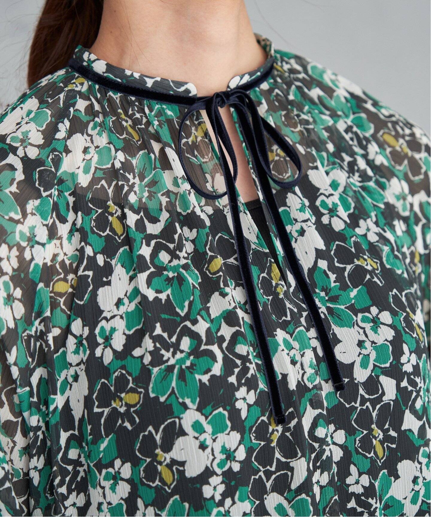 Deveaux Flower Mix ティアードワンピース（ワンピース）｜IENA  