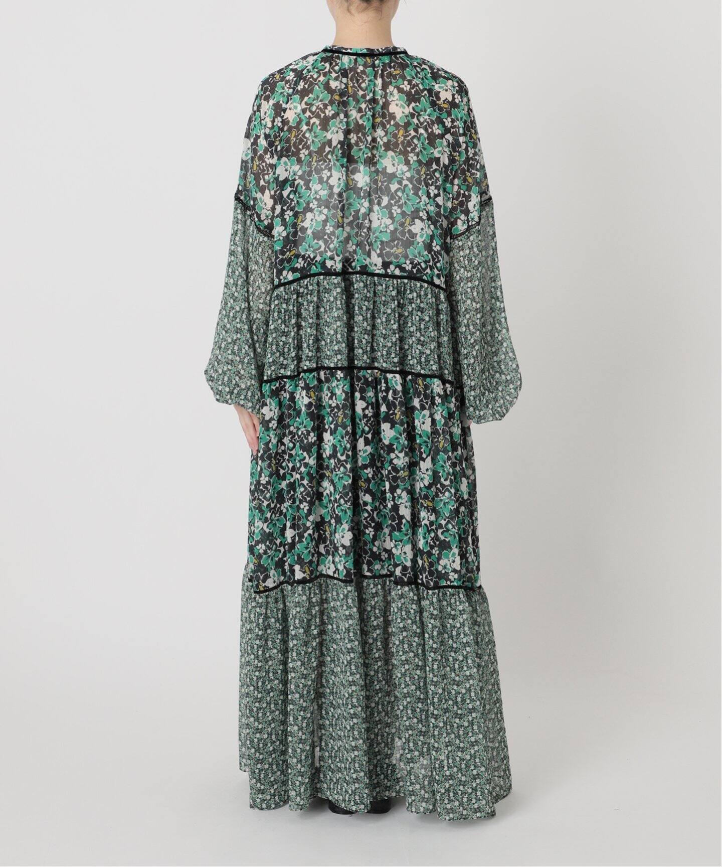 Deveaux Flower Mix ティアードワンピース（ワンピース）｜IENA  