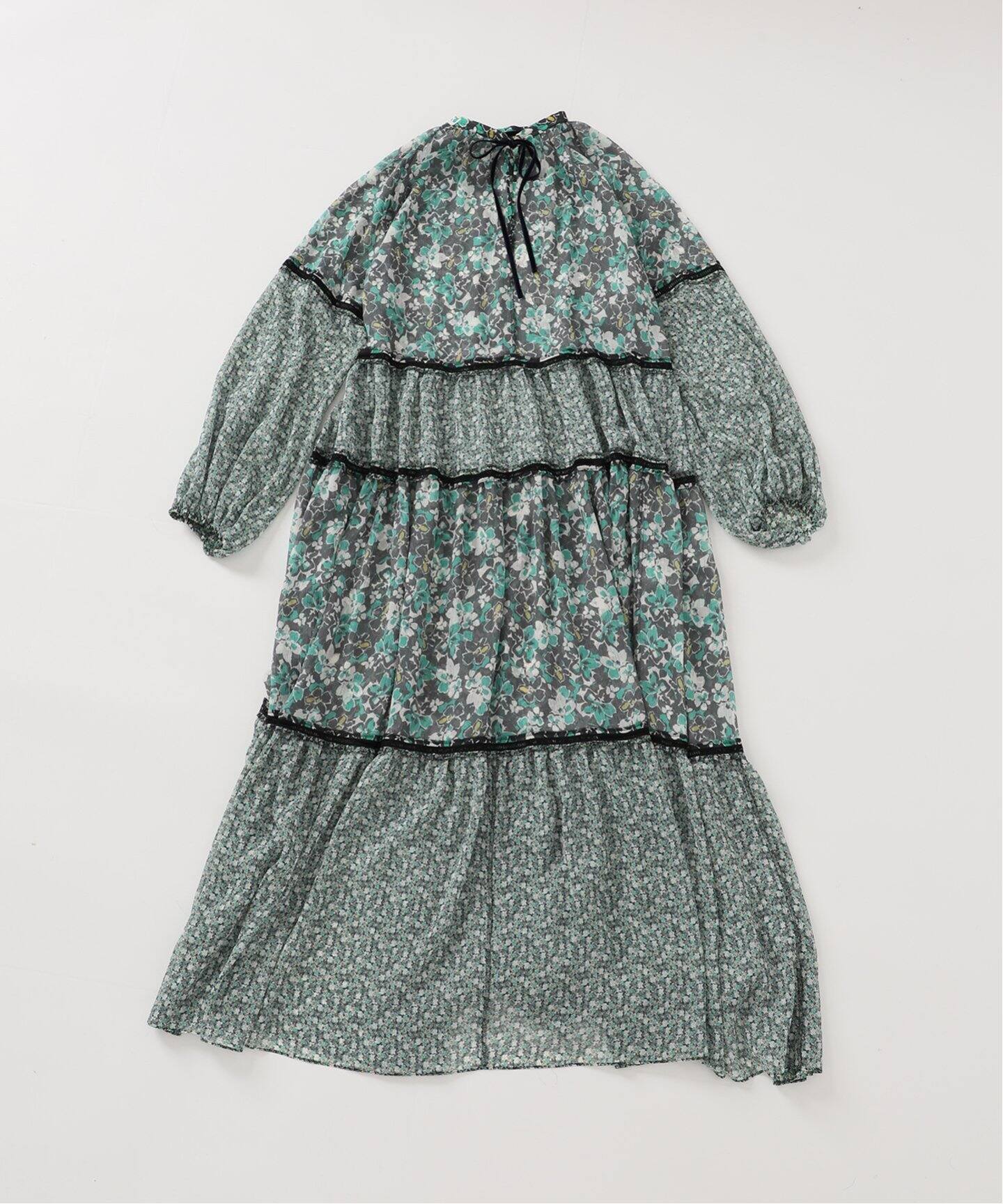 Deveaux Flower Mix ティアードワンピース（ワンピース）｜IENA  