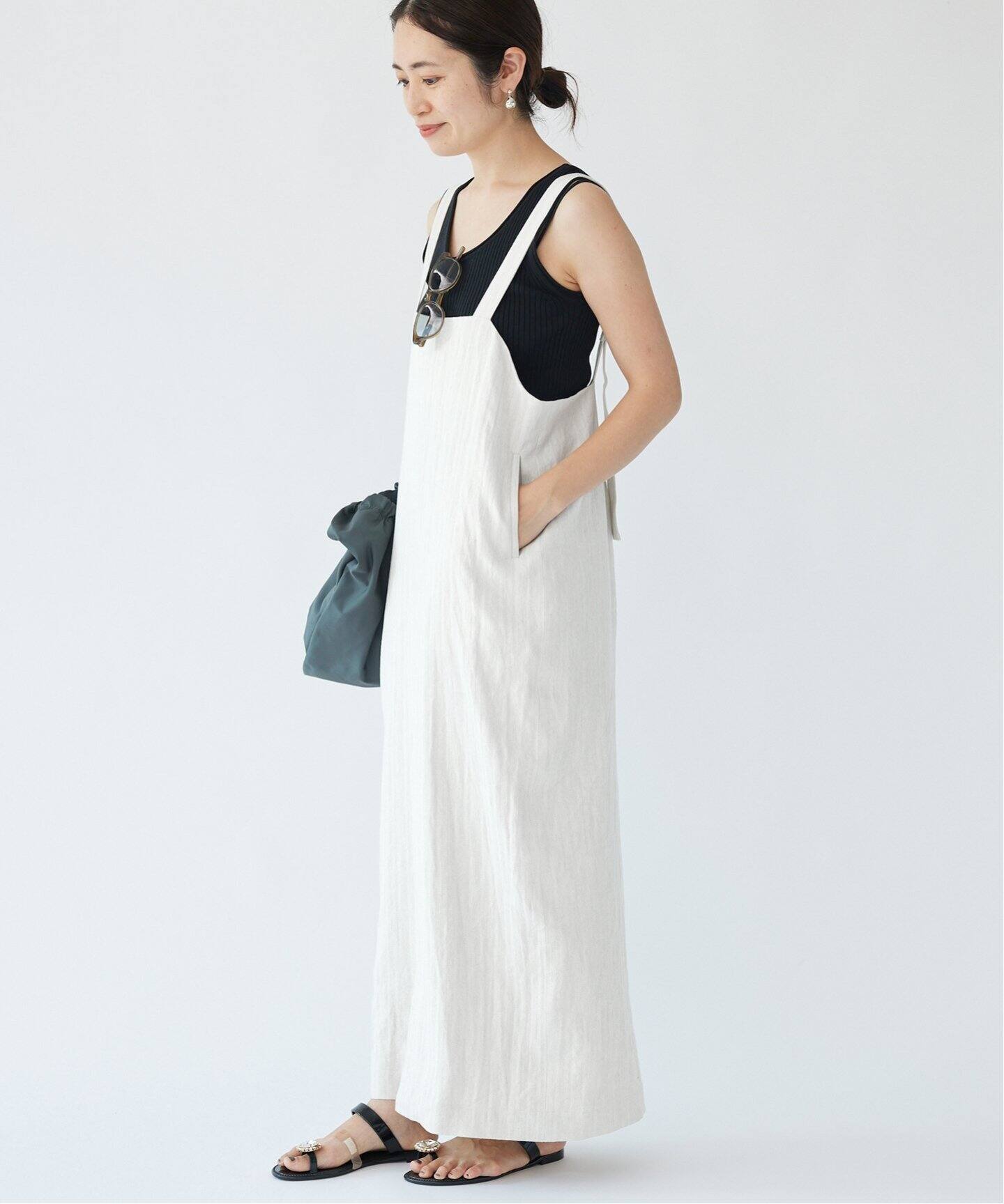 追加》リネン混 Iライン ジャンパースカート（ワンピース）｜IENA  