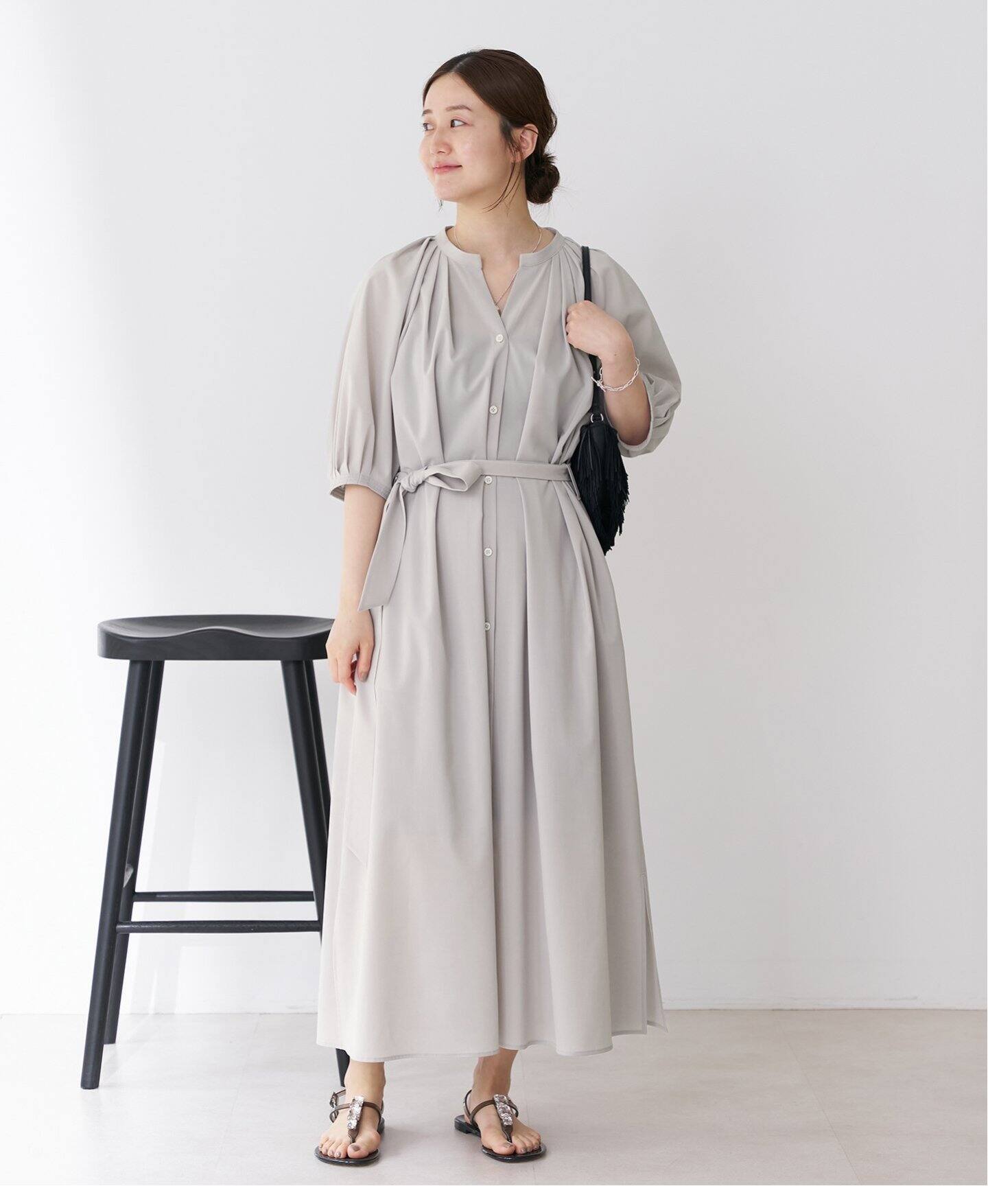 バンドカラーシャツワンピース（ワンピース）｜IENA（イエナ）の通販  