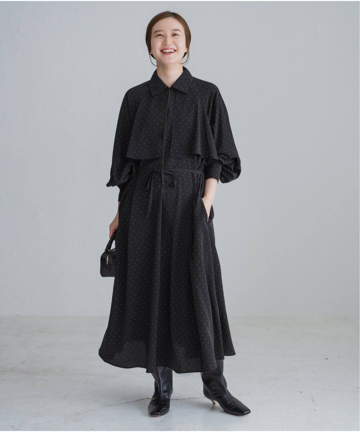 ドットサッシュワンピース（ワンピース）｜IENA（イエナ）の通販  