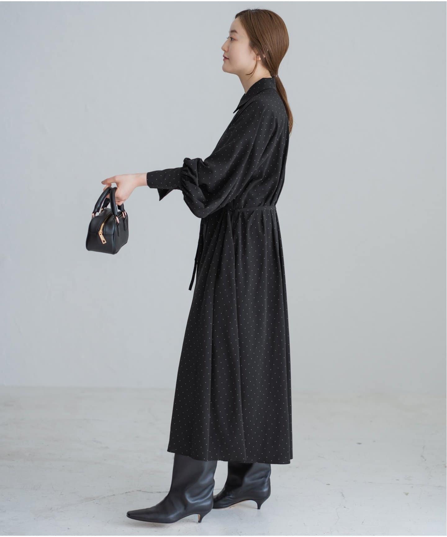 IENA ドットサッシュワンピース WEB限定/追加》ドットサッシュワンピース（ワンピース）｜IENA（イエナ