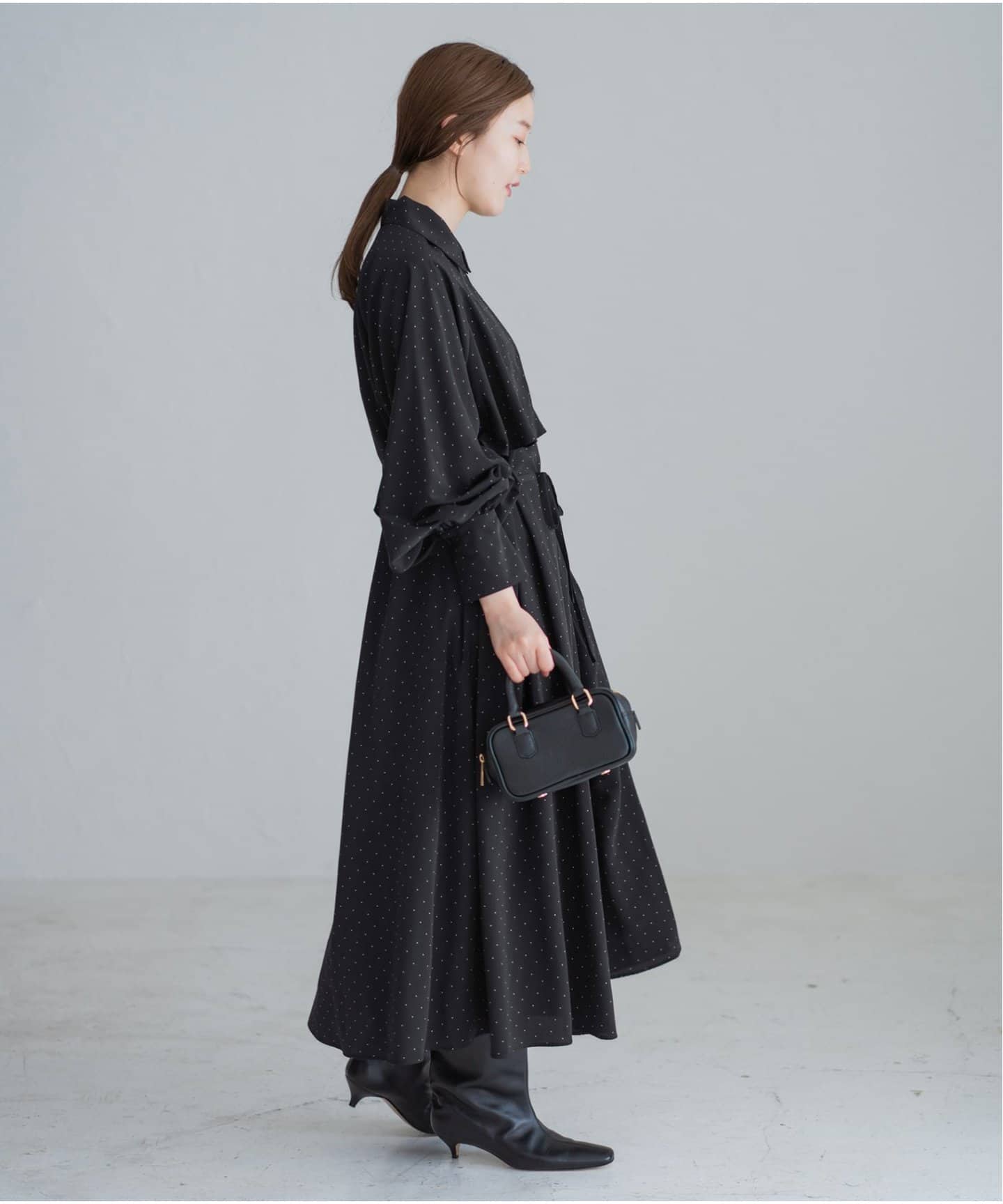 WEB限定/追加》ドットサッシュワンピース（ワンピース）｜IENA（イエナ