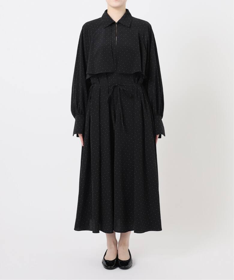美品 イエナ IENA ドットタフタ シャーリングブラウス 2way IENA