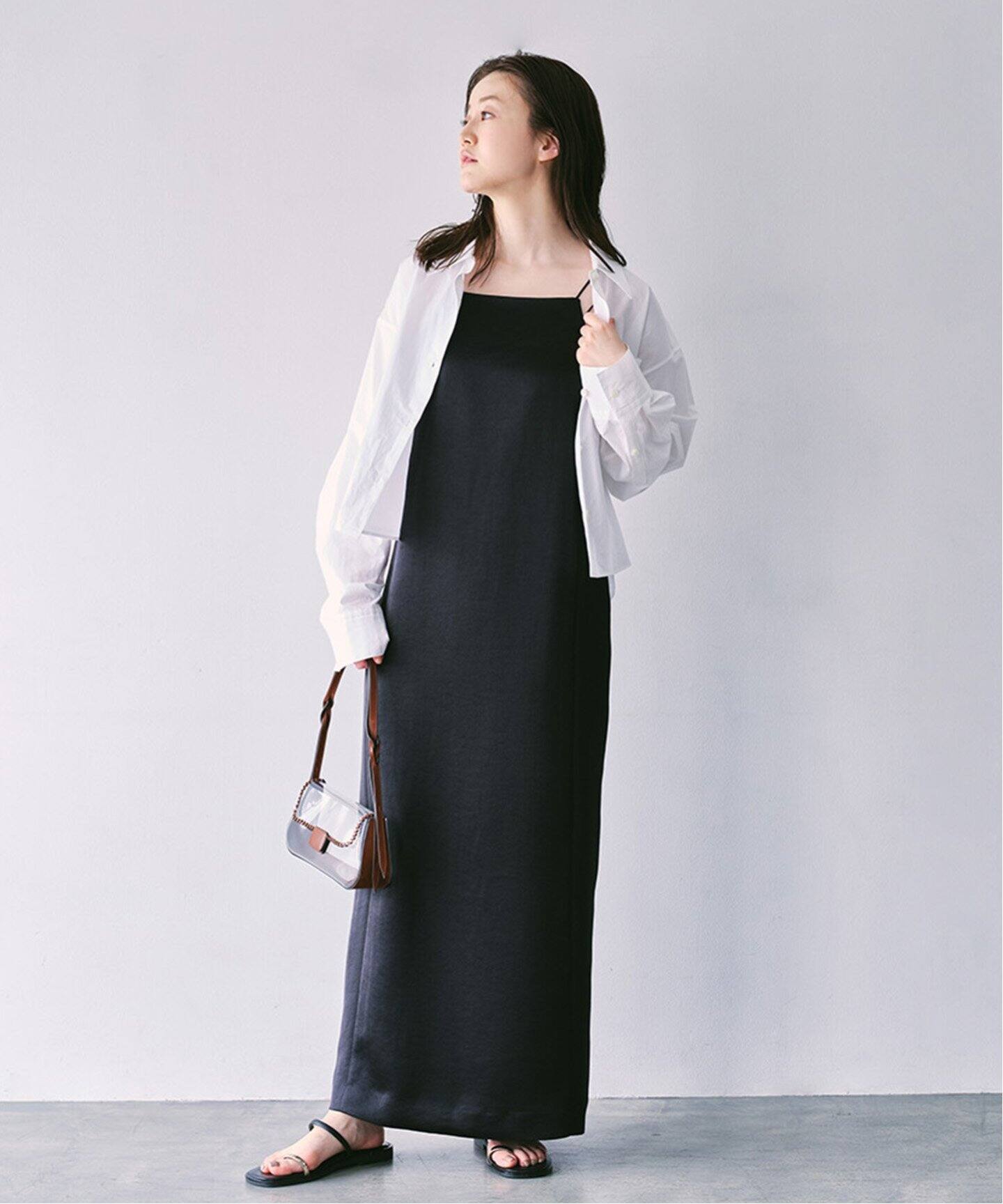 IENA endo.ダブルサテンキャミワンピース36 