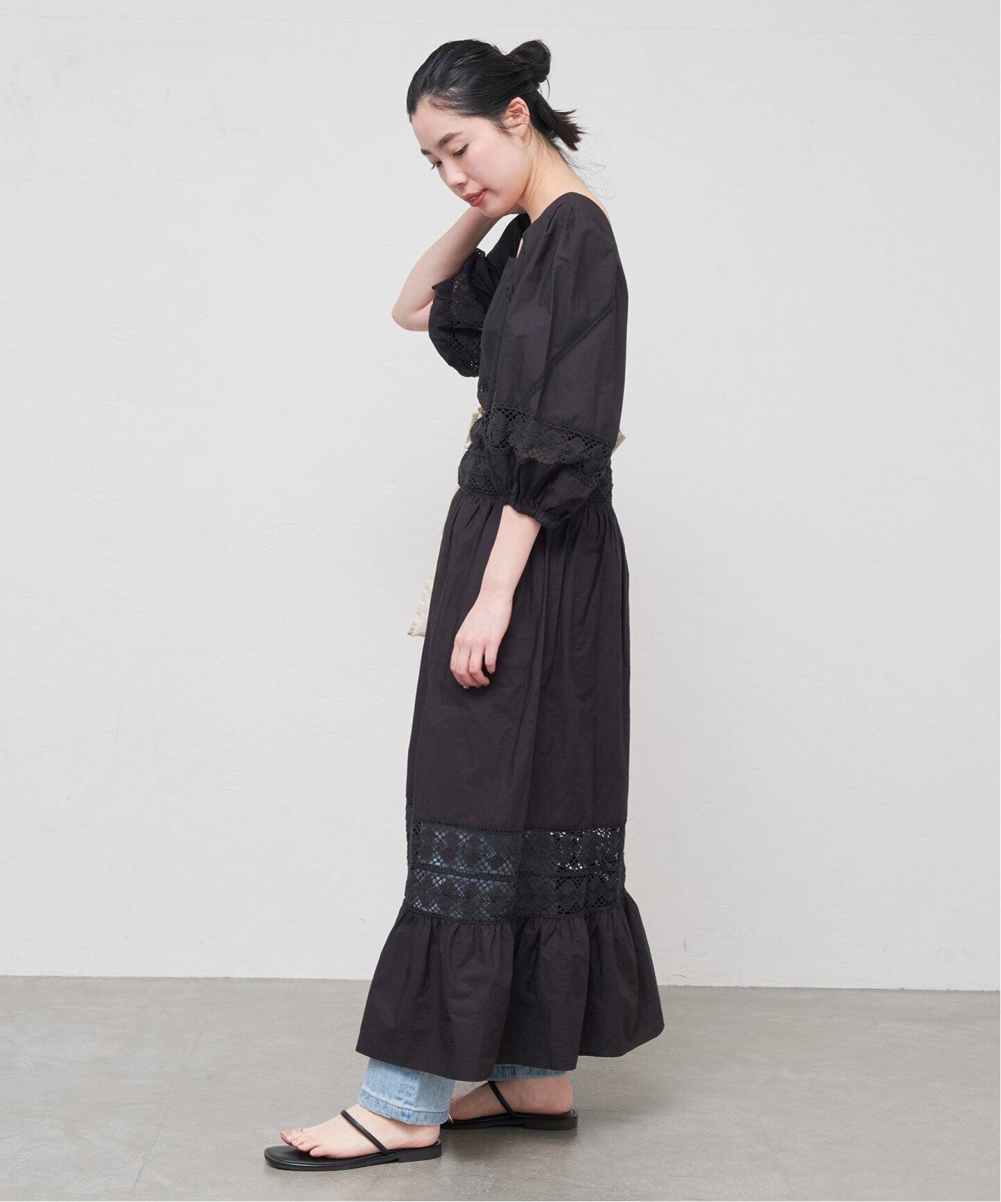 SARA MALLIKA x IENA】別注 ボリュームスリーブドレス（ワンピース  