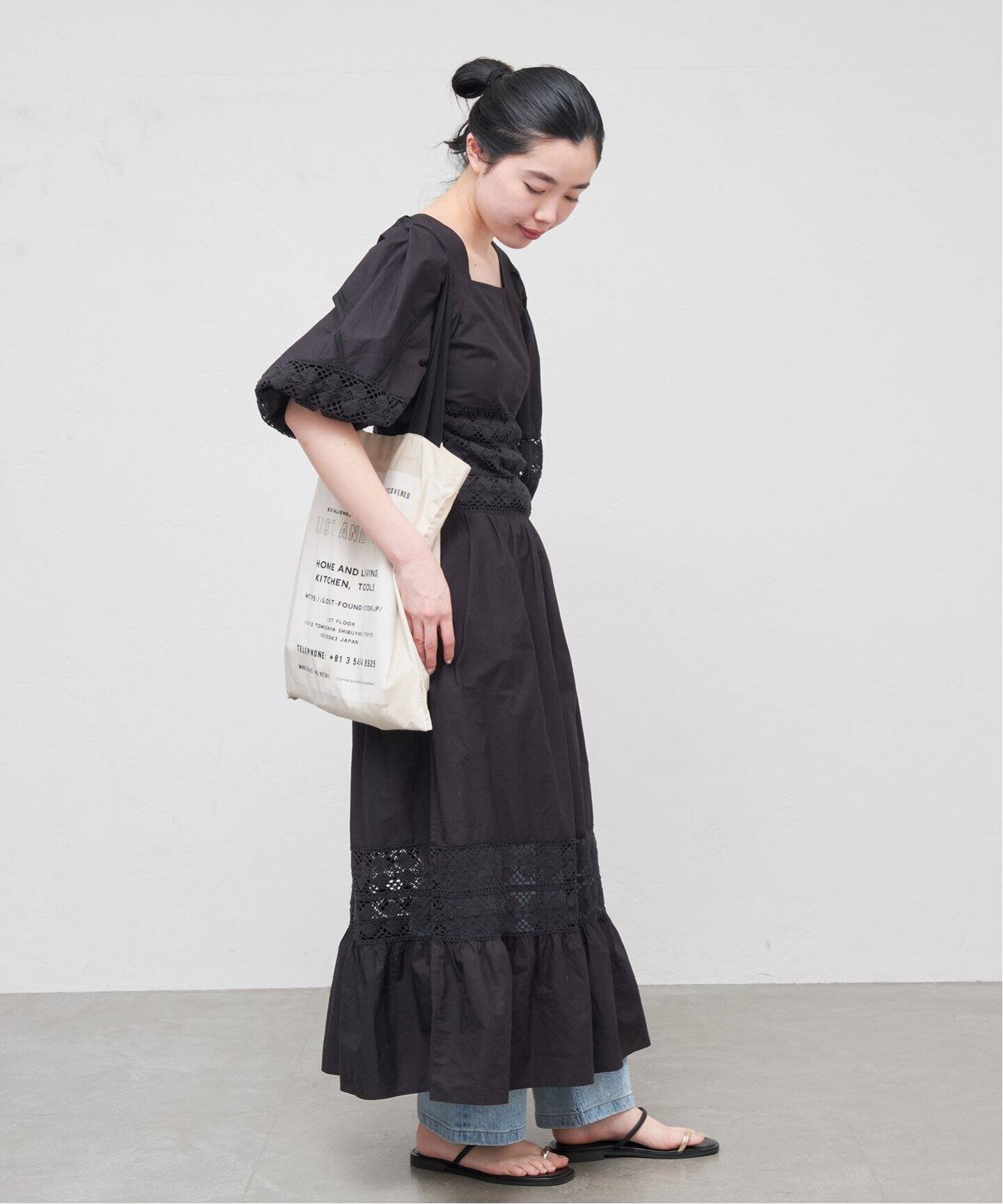 SARA MALLIKA x IENA】別注 ボリュームスリーブドレス（ワンピース  