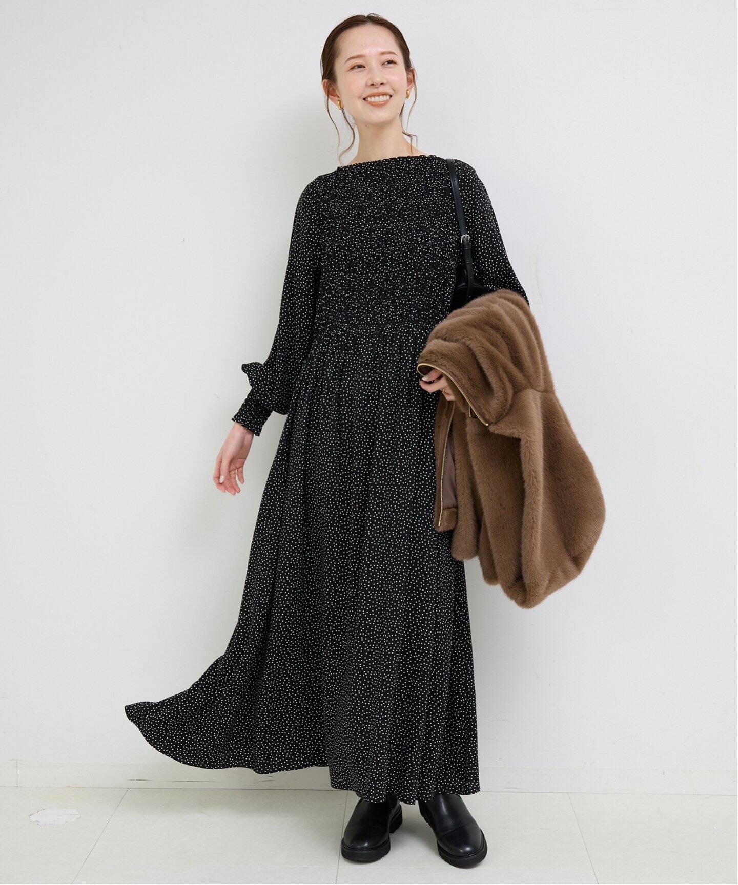 ドットシャーリングワンピース（ワンピース）｜SLOBE IENA（スローブ  