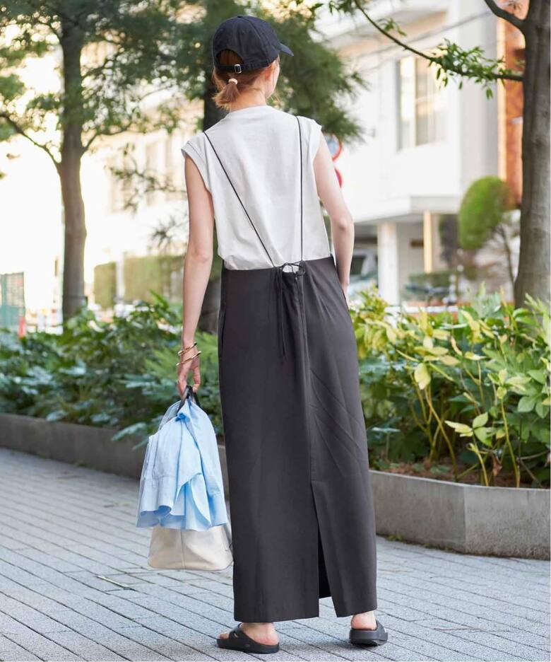 追加/2枚セット》アイラインキャミワンピース×ノースリーブTEEセット  