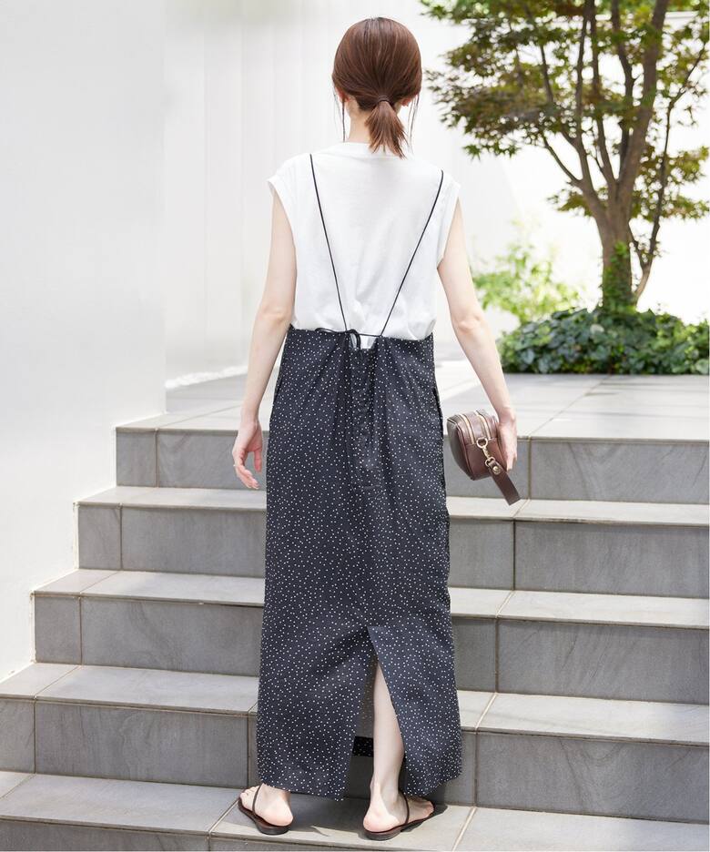 追加/2枚セット》アイラインキャミワンピース×ノースリーブTEEセット  