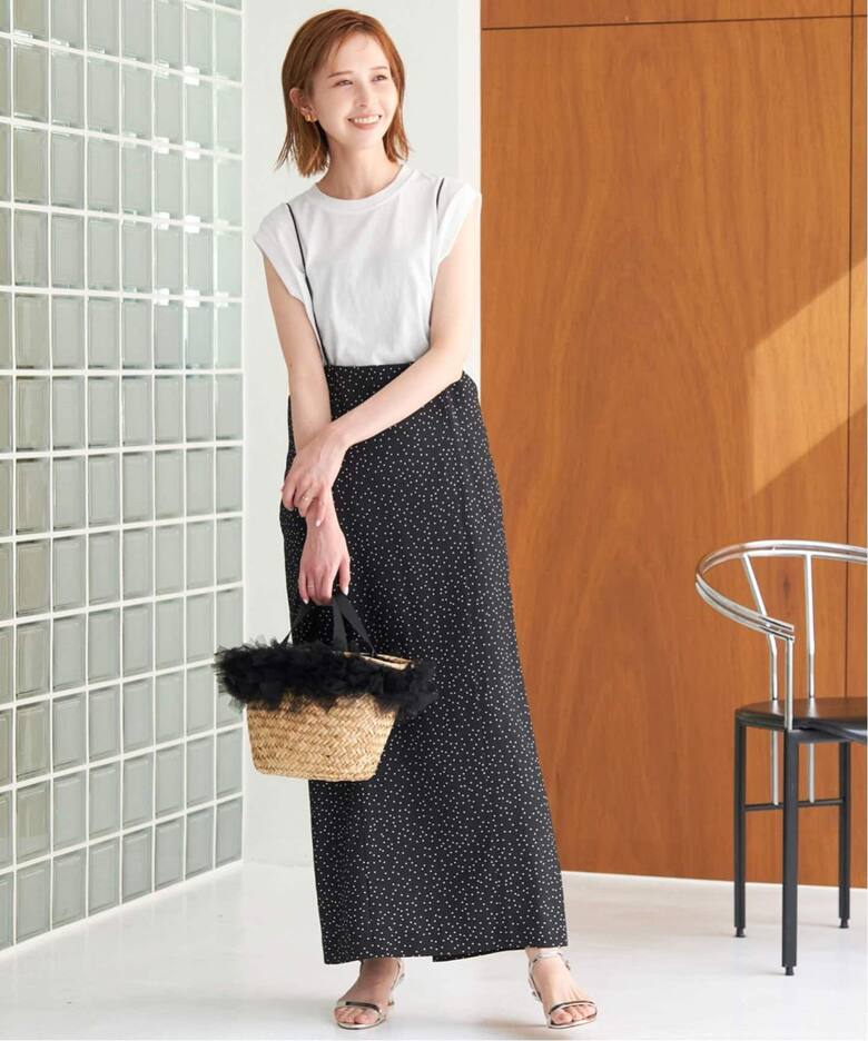 追加/2枚セット》アイラインキャミワンピース×ノースリーブTEEセット  