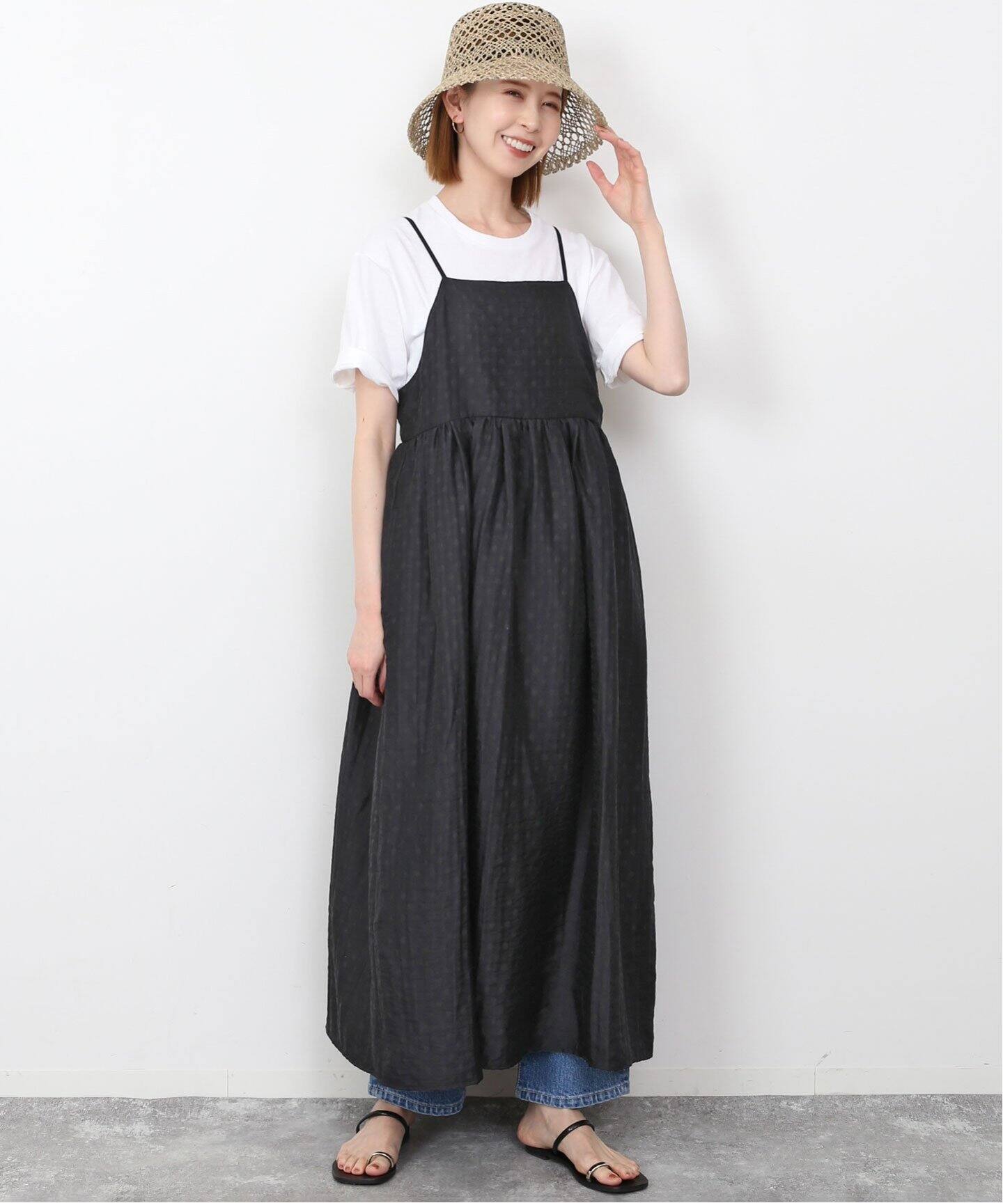 ドットジャガードキャミワンピース（ワンピース）｜SLOBE IENA  