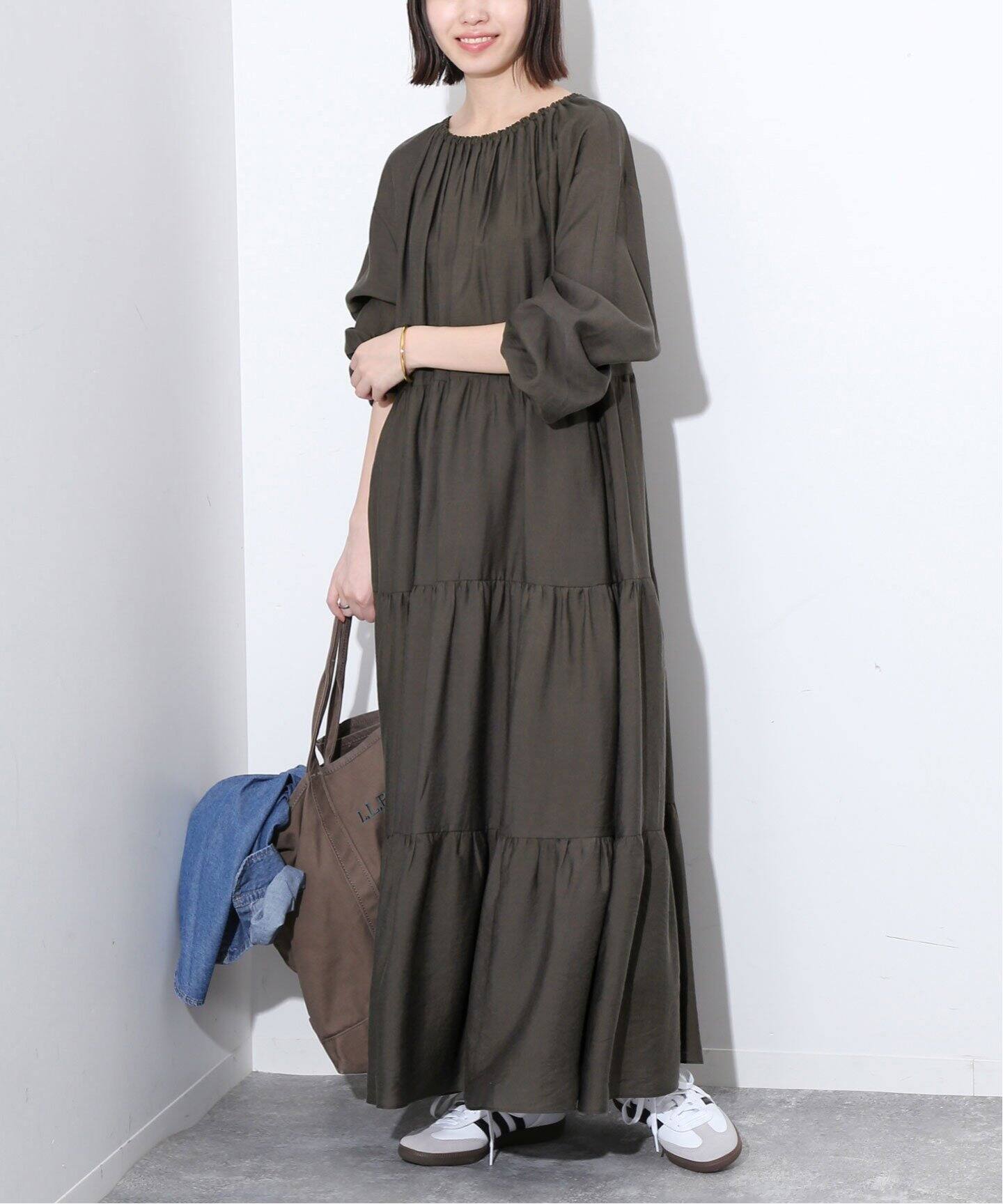 フィブリル ティアードロングワンピース（ワンピース）｜SLOBE IENA  