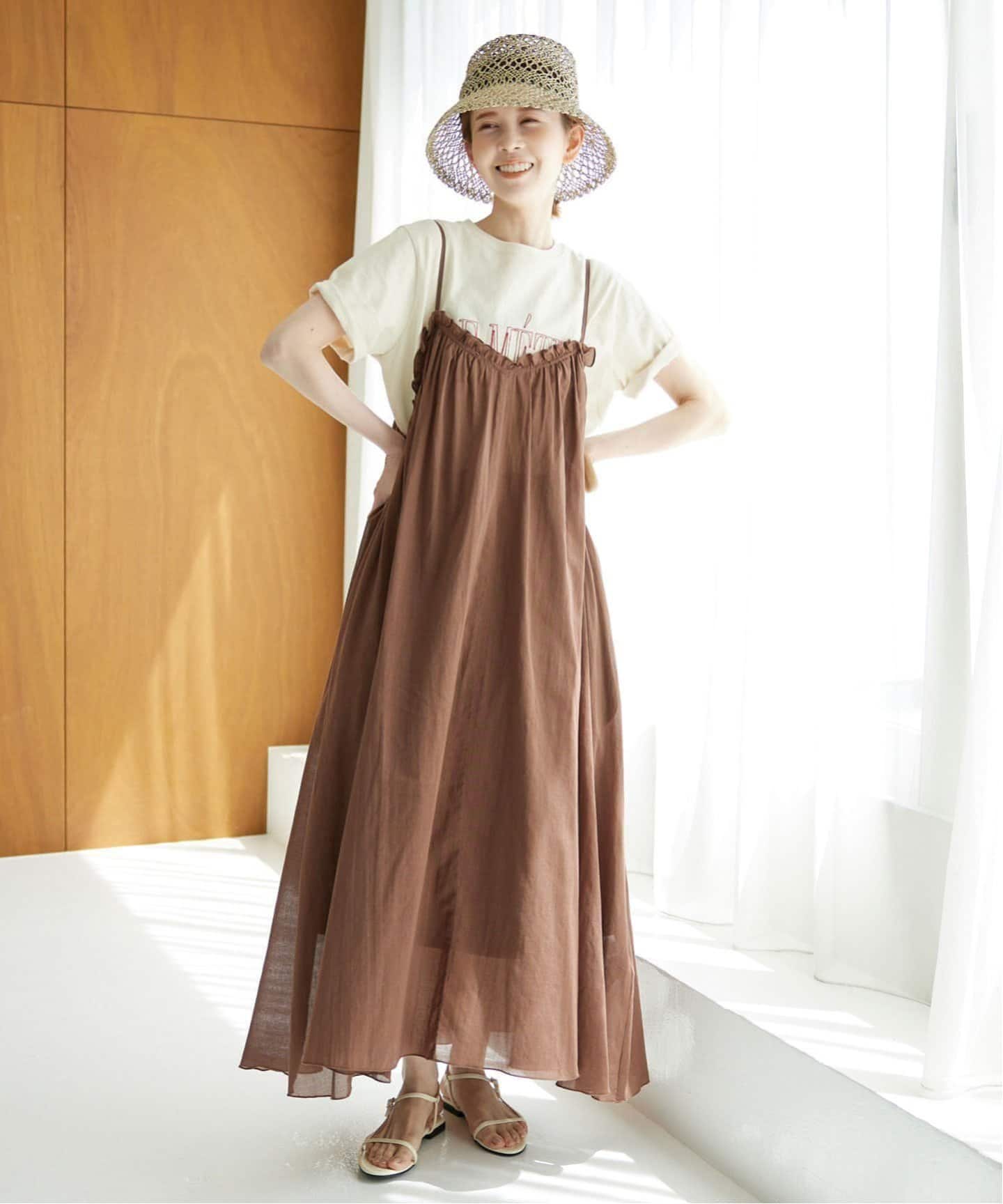 新品Deuxieme Classe/2024WALANCEコットンガーゼワンピ Deuxieme Classe/2024WALANCEコットンガーゼワンピース