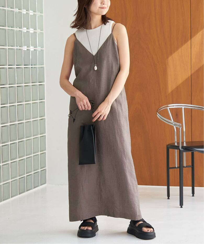 リネンIラインキャミワンピース（ワンピース）｜SLOBE IENA（スローブ  