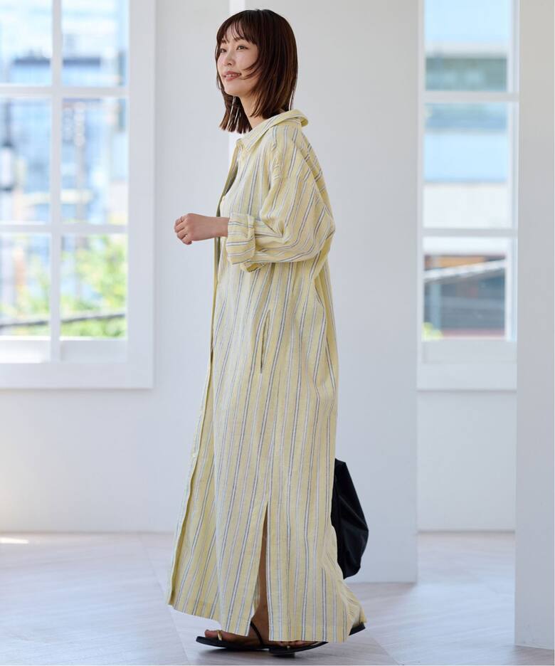 リネン混シャツワンピース（シャツワンピース）｜SLOBE IENA（スローブ  