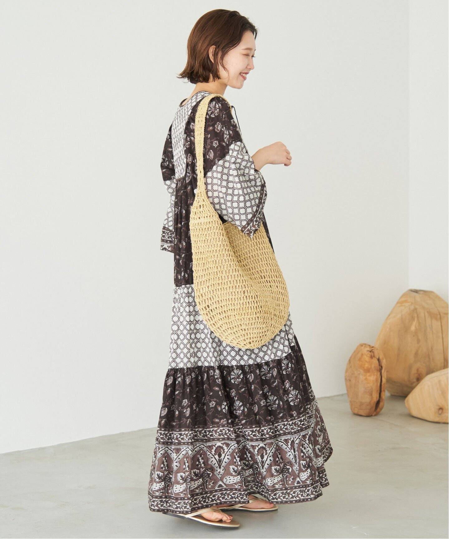 インドパネルプリントドッキングワンピース（ワンピース）｜SLOBE IENA  