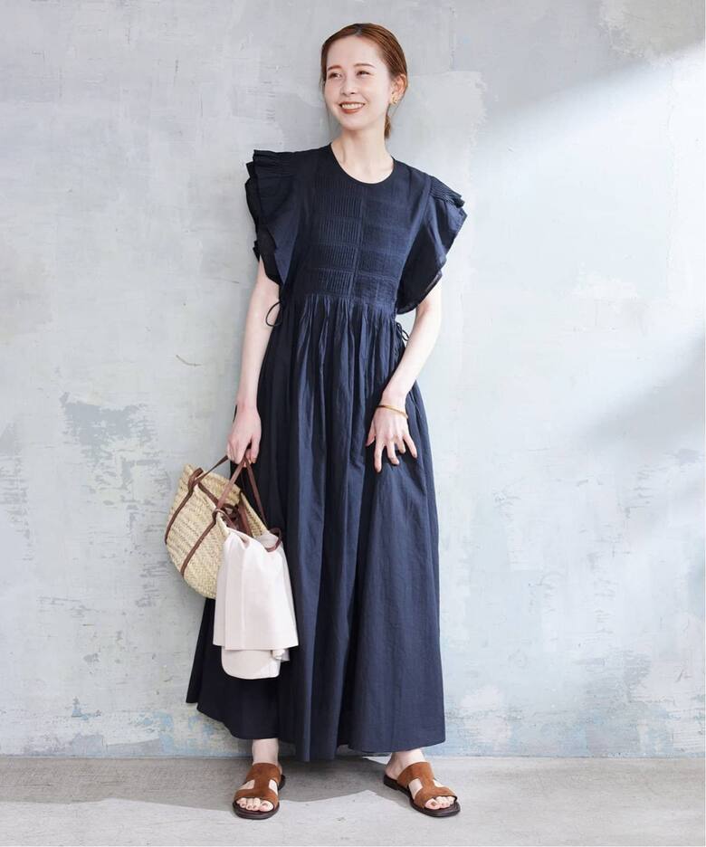 追加》ピンタックフリルワンピース（ワンピース）｜SLOBE IENA  