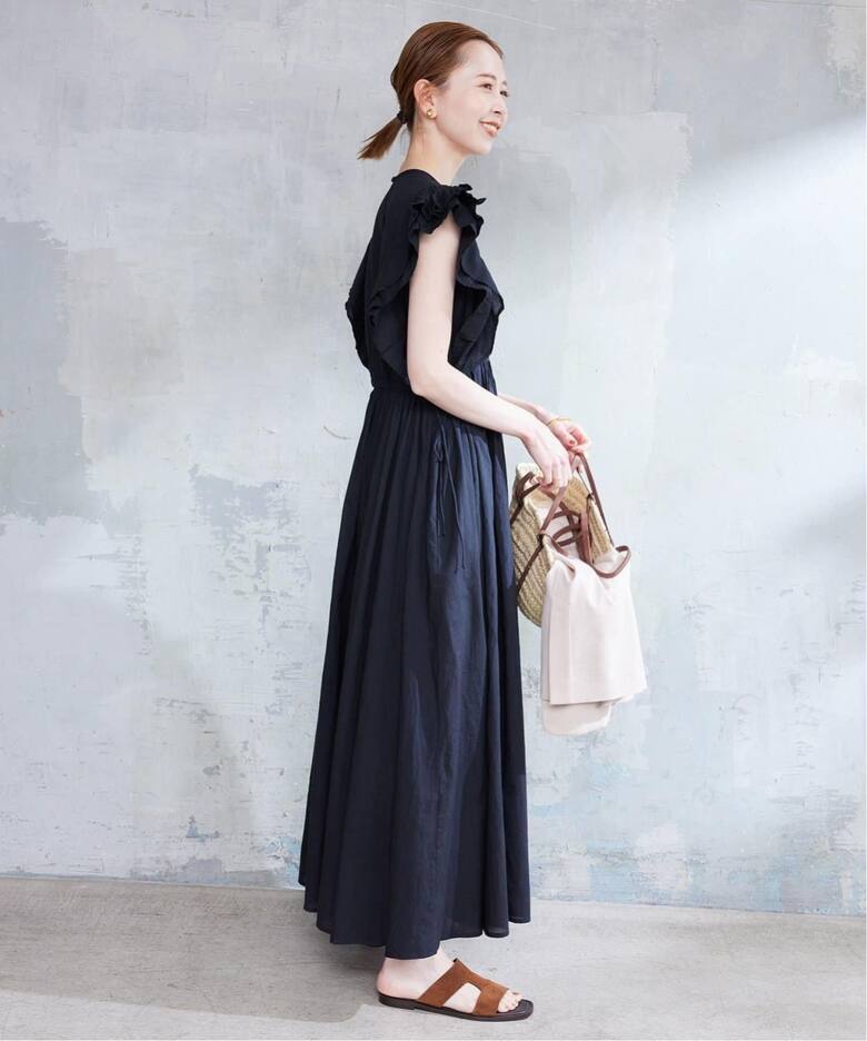 追加》ピンタックフリルワンピース（ワンピース）｜SLOBE IENA  