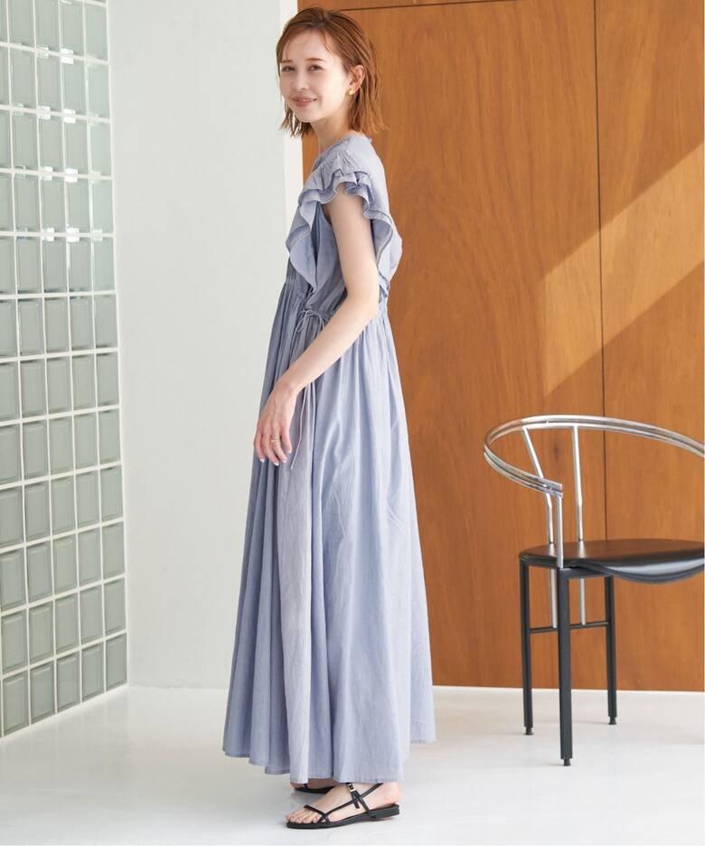 追加》ピンタックフリルワンピース（ワンピース）｜SLOBE IENA  