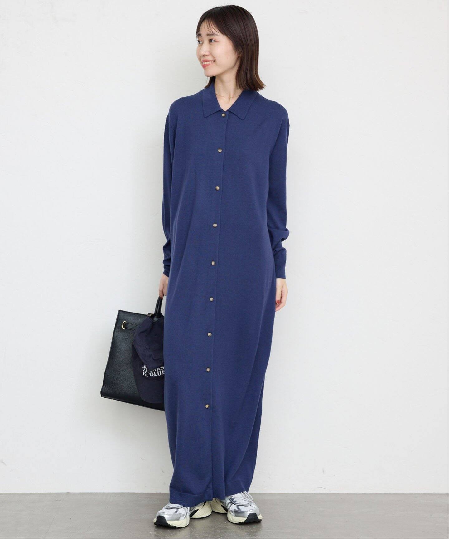 襟付きロングニットワンピース（ワンピース）｜SLOBE IENA（スローブ  