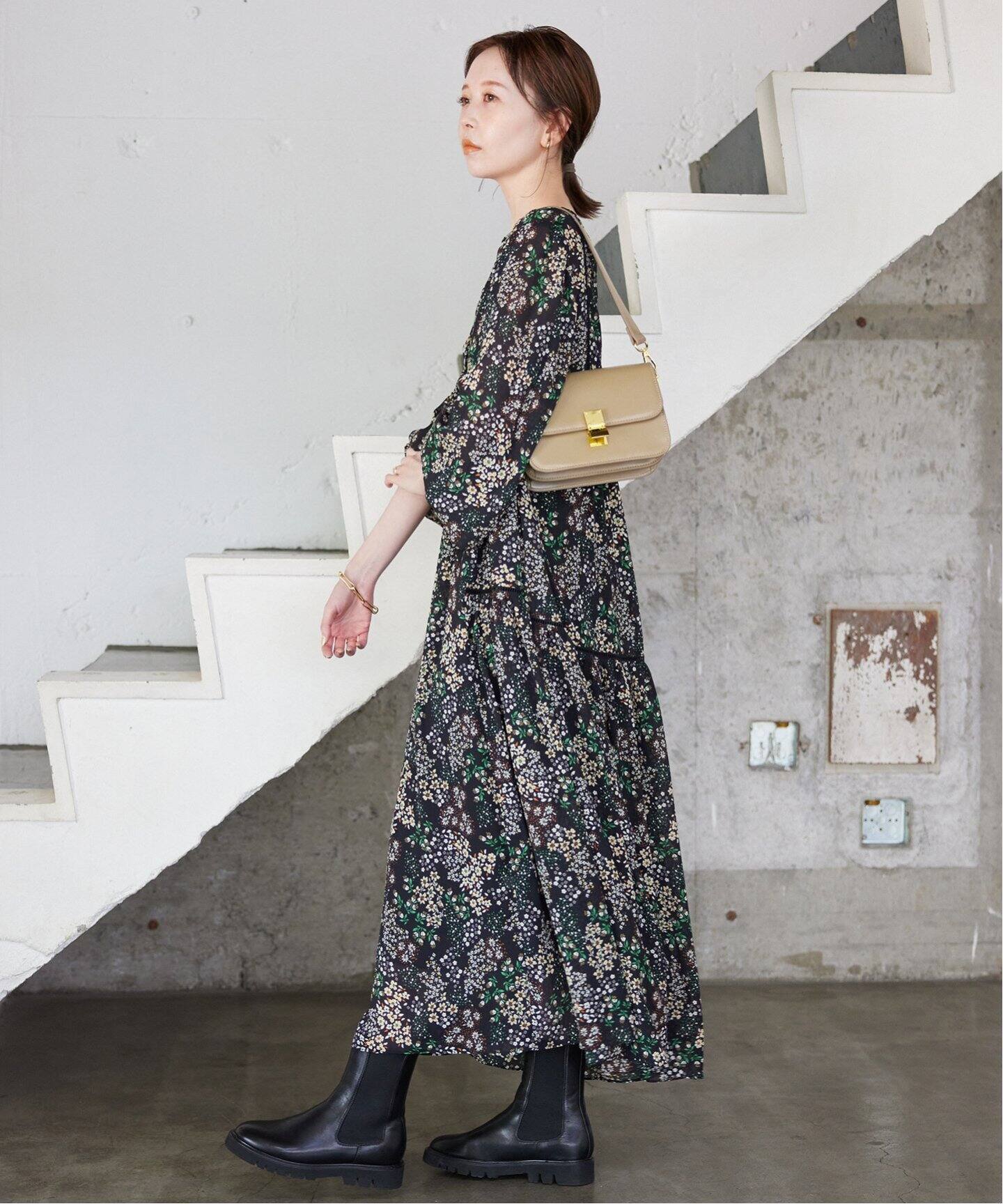 WEB限定/追加2》FLOWER PRINT ワンピース（ワンピース）｜SLOBE IENA 