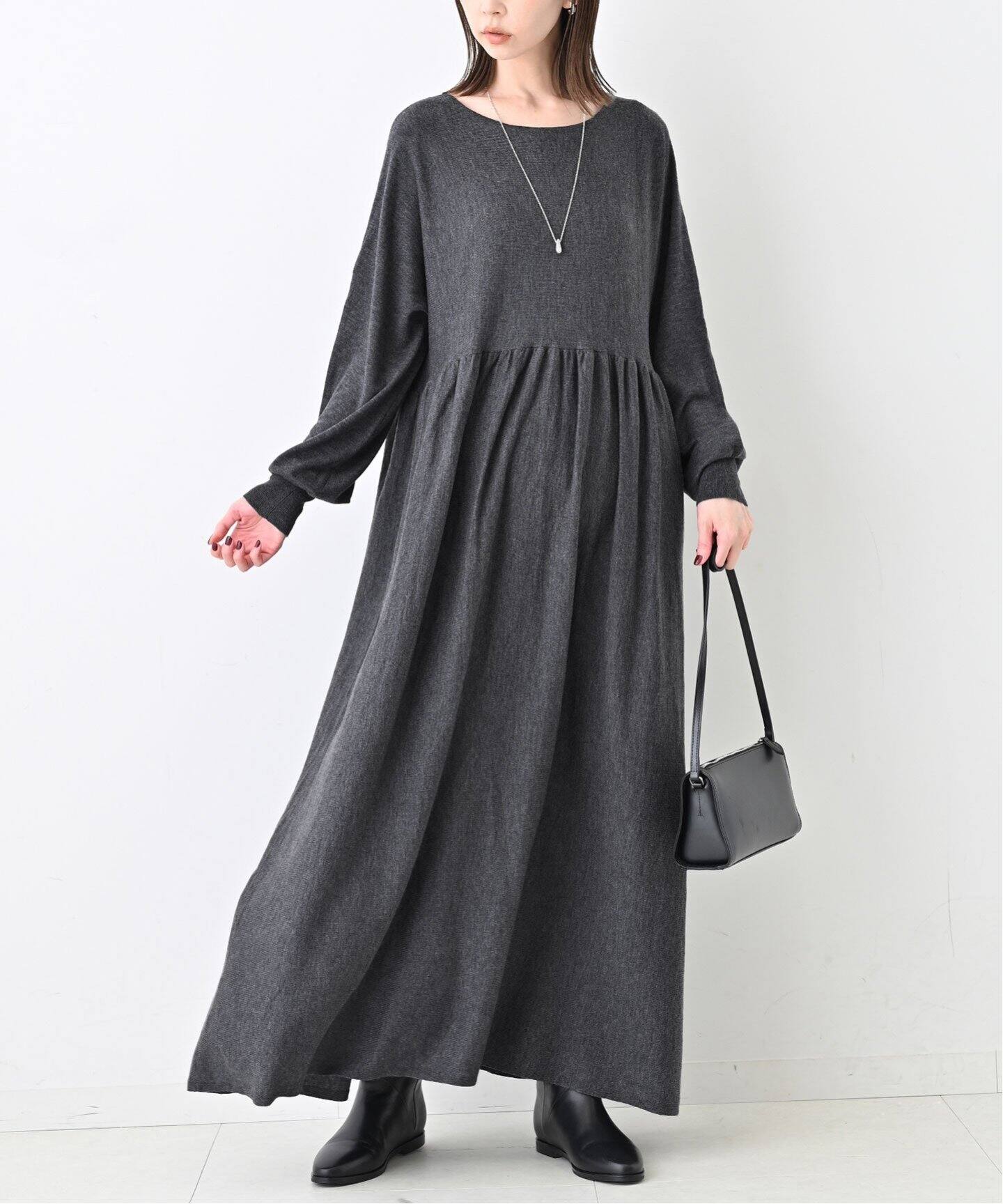 ギャザーニットワンピース（ニットワンピース）｜SLOBE IENA（スローブ  