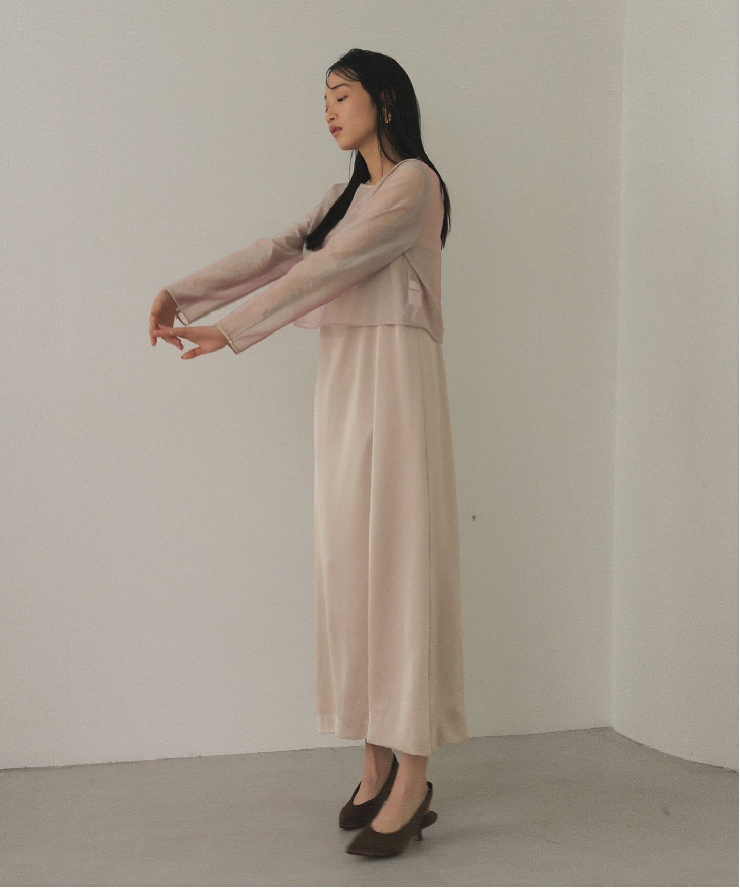 スローブイエナ　habi シアーブラウス×キャミドレスセット SLOBE IENA（スローブイエナ）の「habi シアーブラウス*キャミ