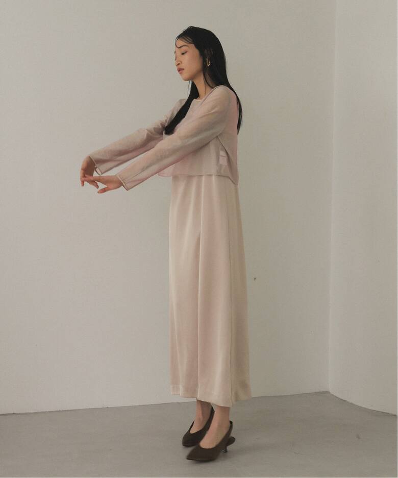 habi シアーブラウス×キャミドレスセット（ドレス）｜SLOBE IENA  