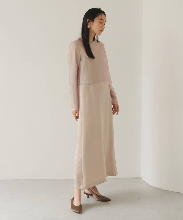 habi シアーブラウス×キャミドレスセット（ドレス）｜SLOBE IENA  