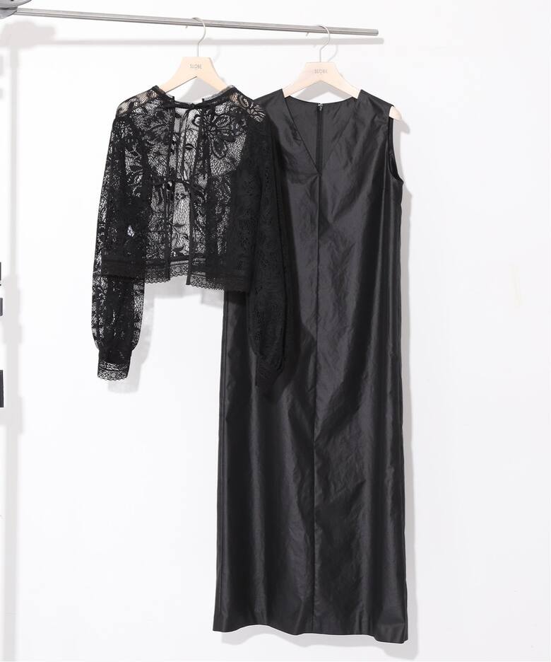 habi レースブラウス× Vネックドレスセット（ワンピース）｜SLOBE IENA 