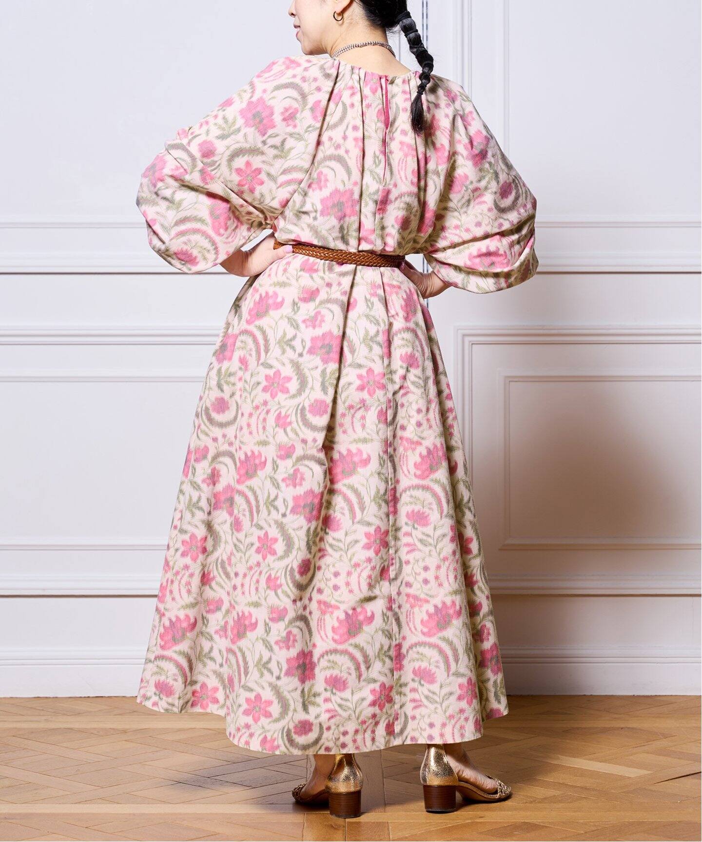 2024SS✨IENA LA BOUCLE NEON タックドレス 2024SS♡ IENA LA BOUCLE NEON タックドレス