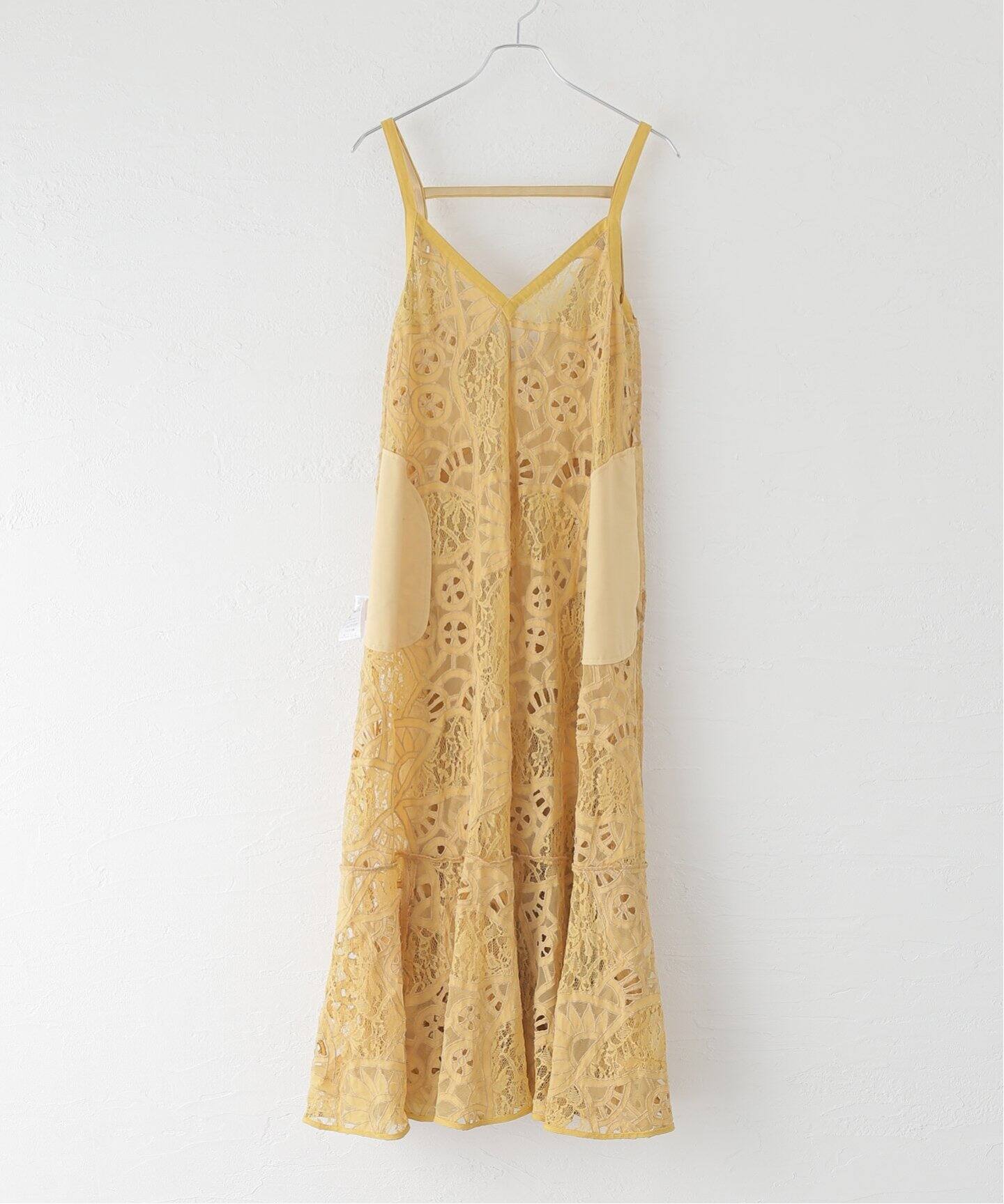 IENA LA BOUCLE カットワークレースキャミワンピース（ワンピース  