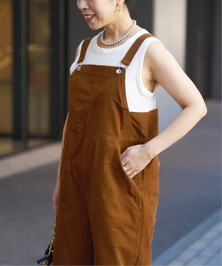 IENA LA BOUCLE 21Wコールオーバーオール（サロペット／オーバーオール  