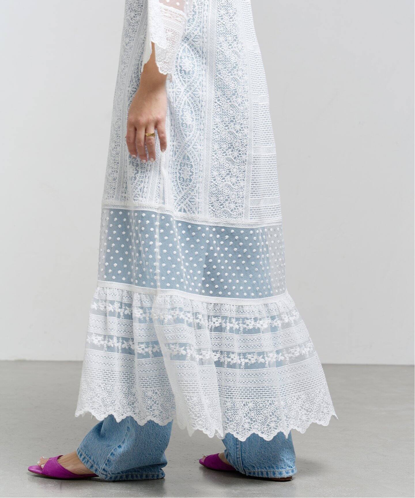 IENA LA BOUCLE チュールエンブロイダリー ワンピース（ワンピース 