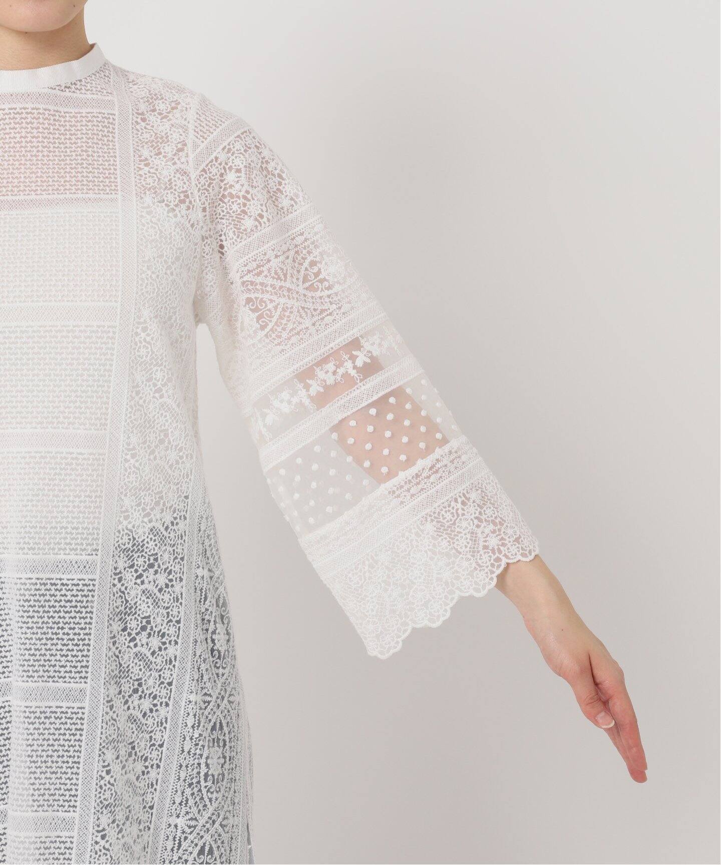 IENA LA BOUCLE チュールエンブロイダリー ワンピース（ワンピース 