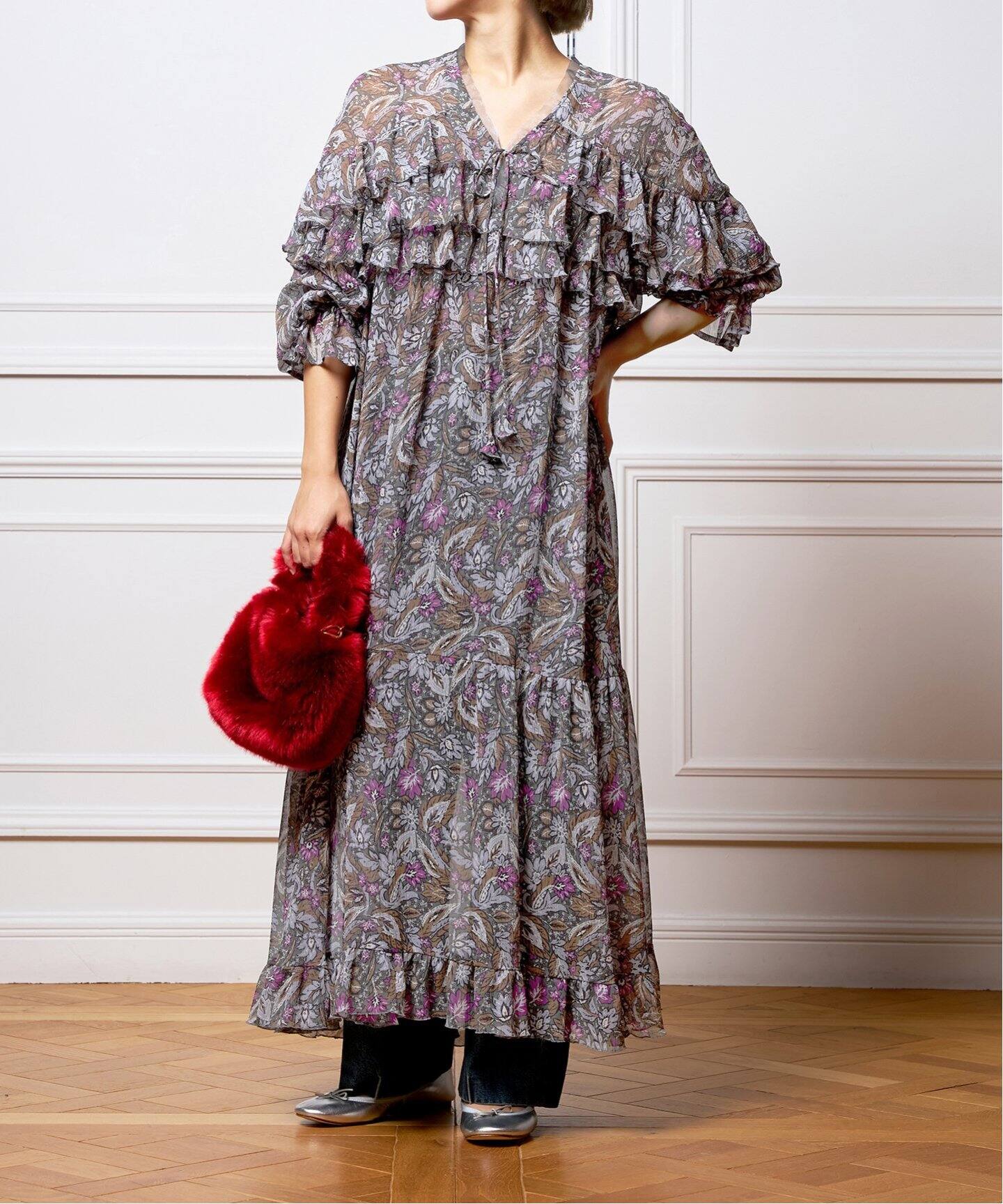 IENA LA BOUCLE ラッフルワンピース（ワンピース）｜IENA（イエナ）の  