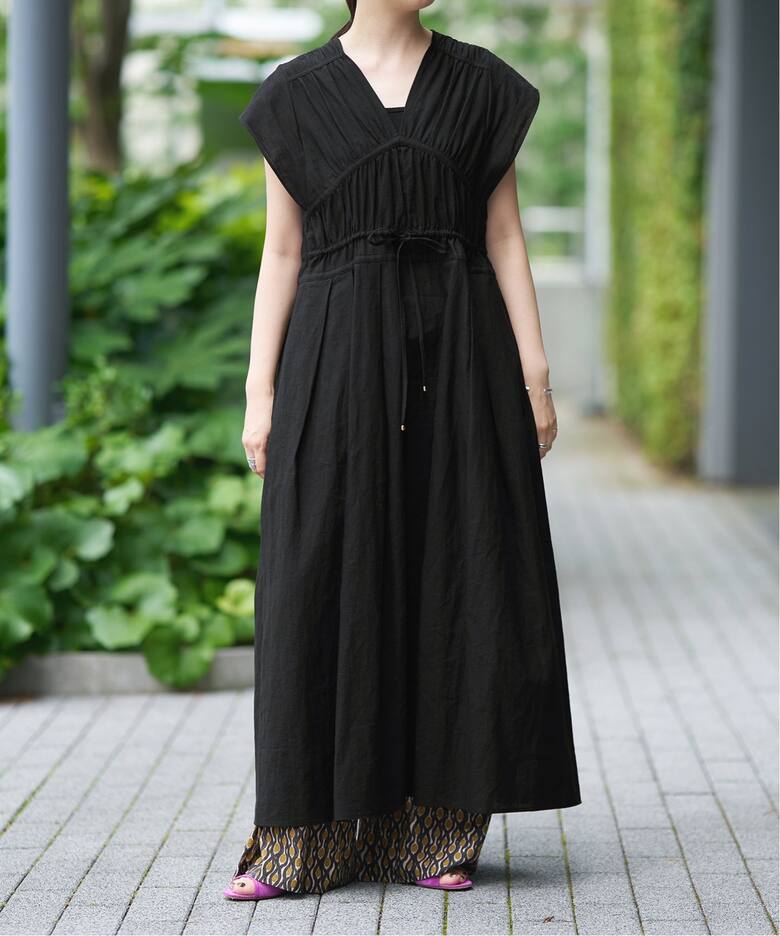 IENA LA BOUCLE コットンラミーワンピース（ワンピース）｜IENA  