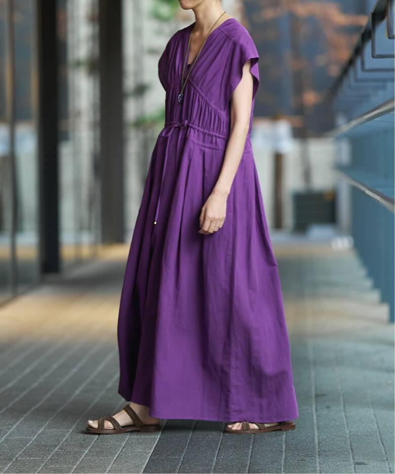 IENA LA BOUCLE コットンラミーワンピース（ワンピース）｜IENA  