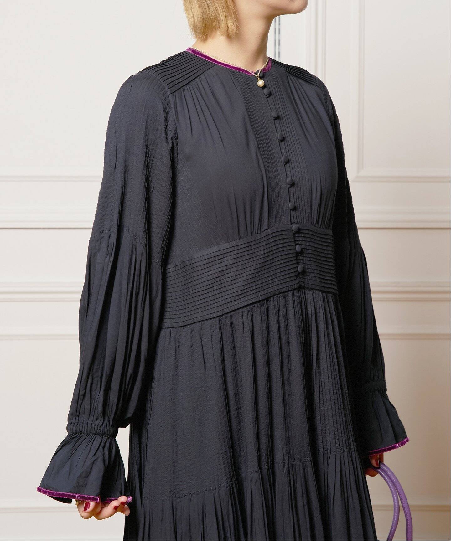 IENA LA BOUCLE ピンタックワンピース（ワンピース）｜IENA（イエナ  