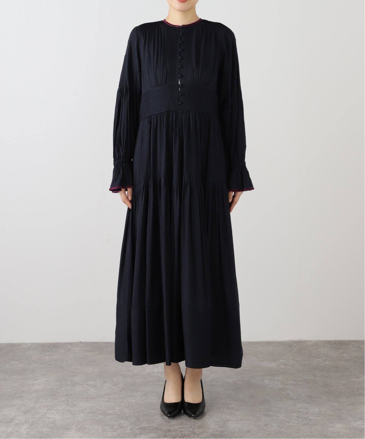 IENA LA BOUCLE ピンタックワンピース（ワンピース）｜IENA（イエナ 