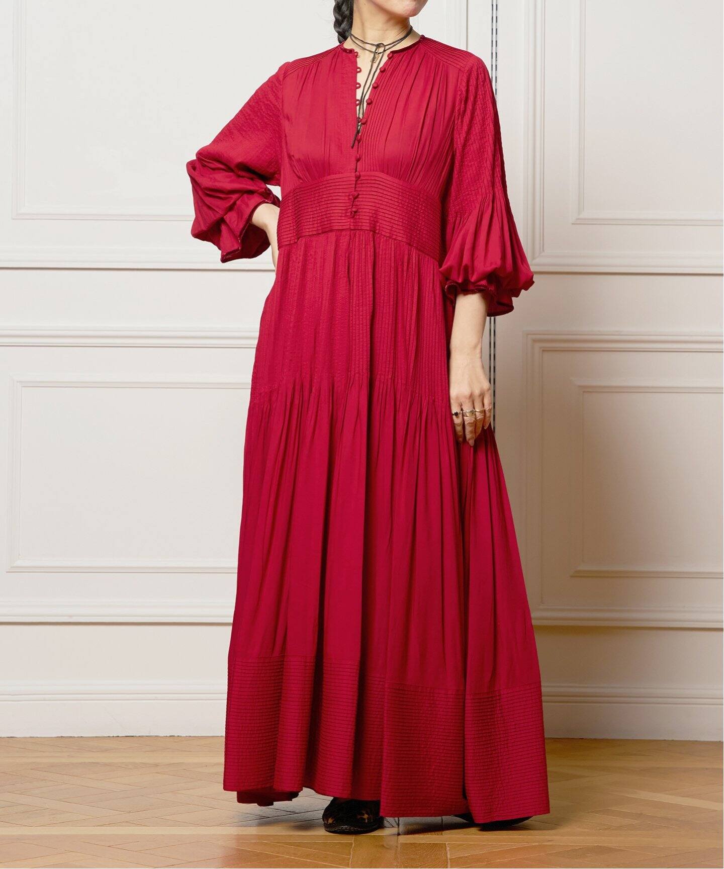 IENA LA BOUCLE ピンタックワンピース（ワンピース）｜IENA（イエナ  