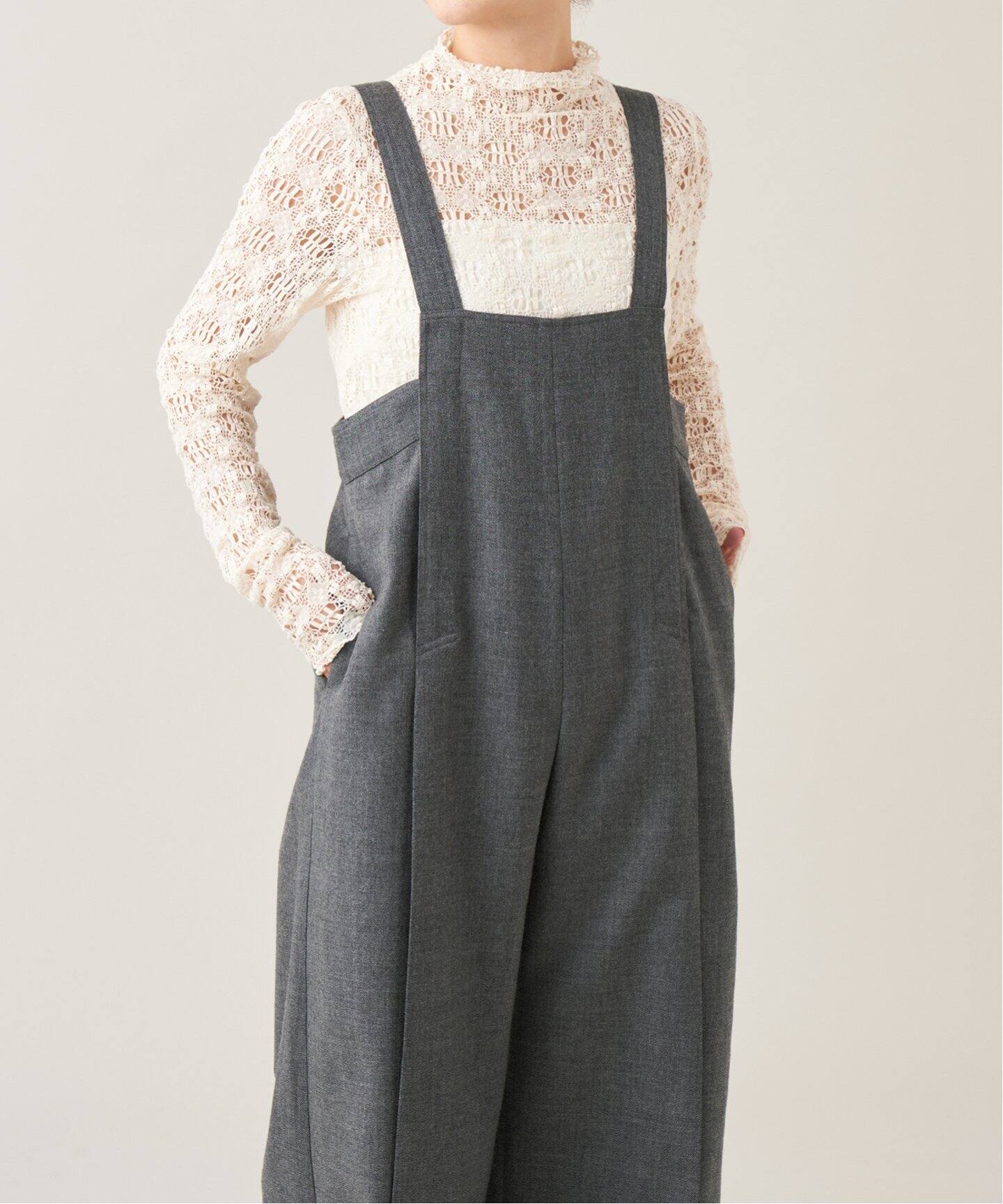 IENA LA BOUCLE ハイツイストウール 40sオーバーパンツ（サロペット  